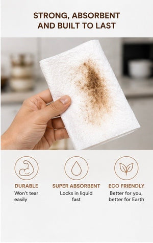 Hokage Mom by Ninja Made Bamboo Washable and Reusable Natural All Purpose Paper Towels